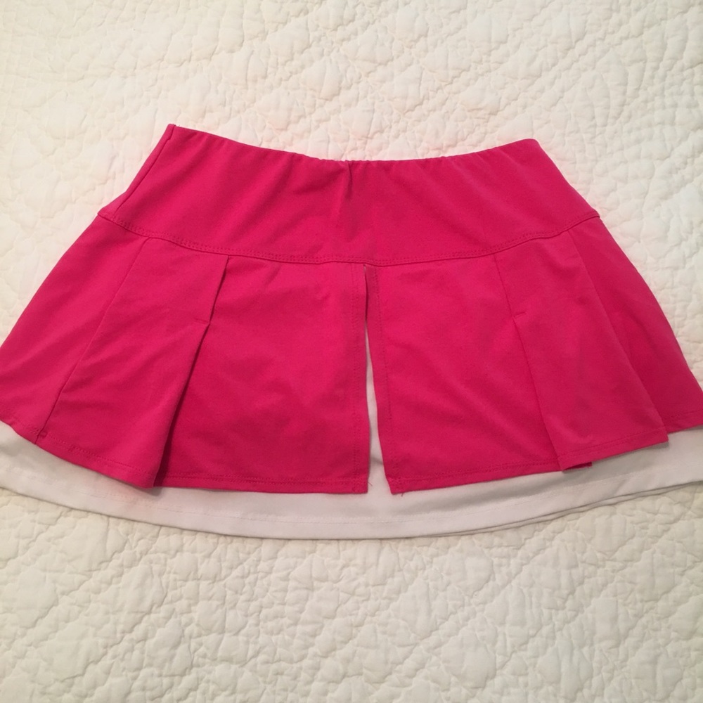Pink and White Tennis Skirt